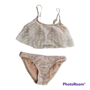 Woman's Laced Two Piece Swim Suit Xhilaration Size M